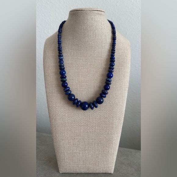 Lapis bead necklace by Jay King - Picture 2 of 11